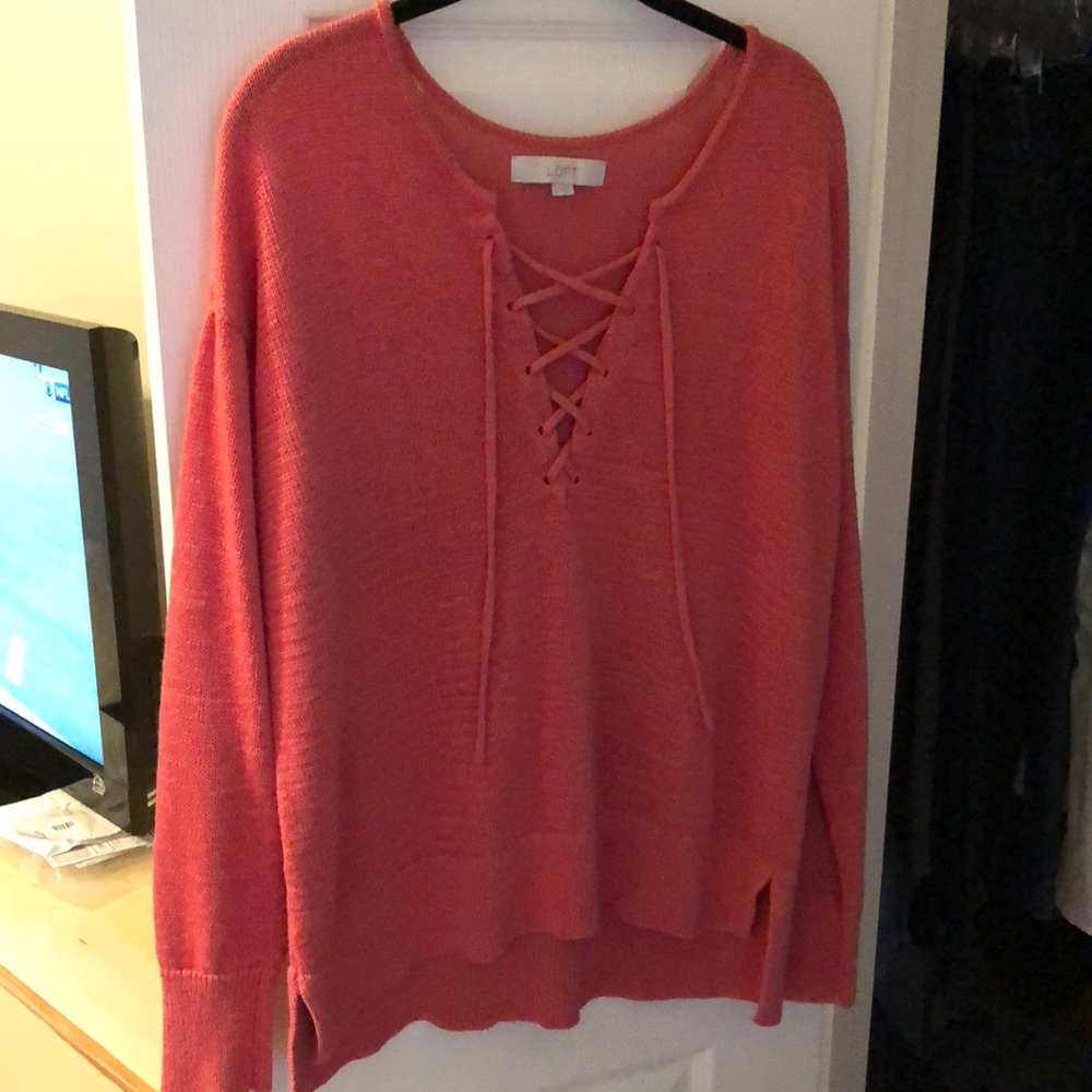 Coral LOFT sweater
